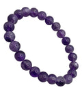 Natural Purple Amethyst Stretch Bracelet.