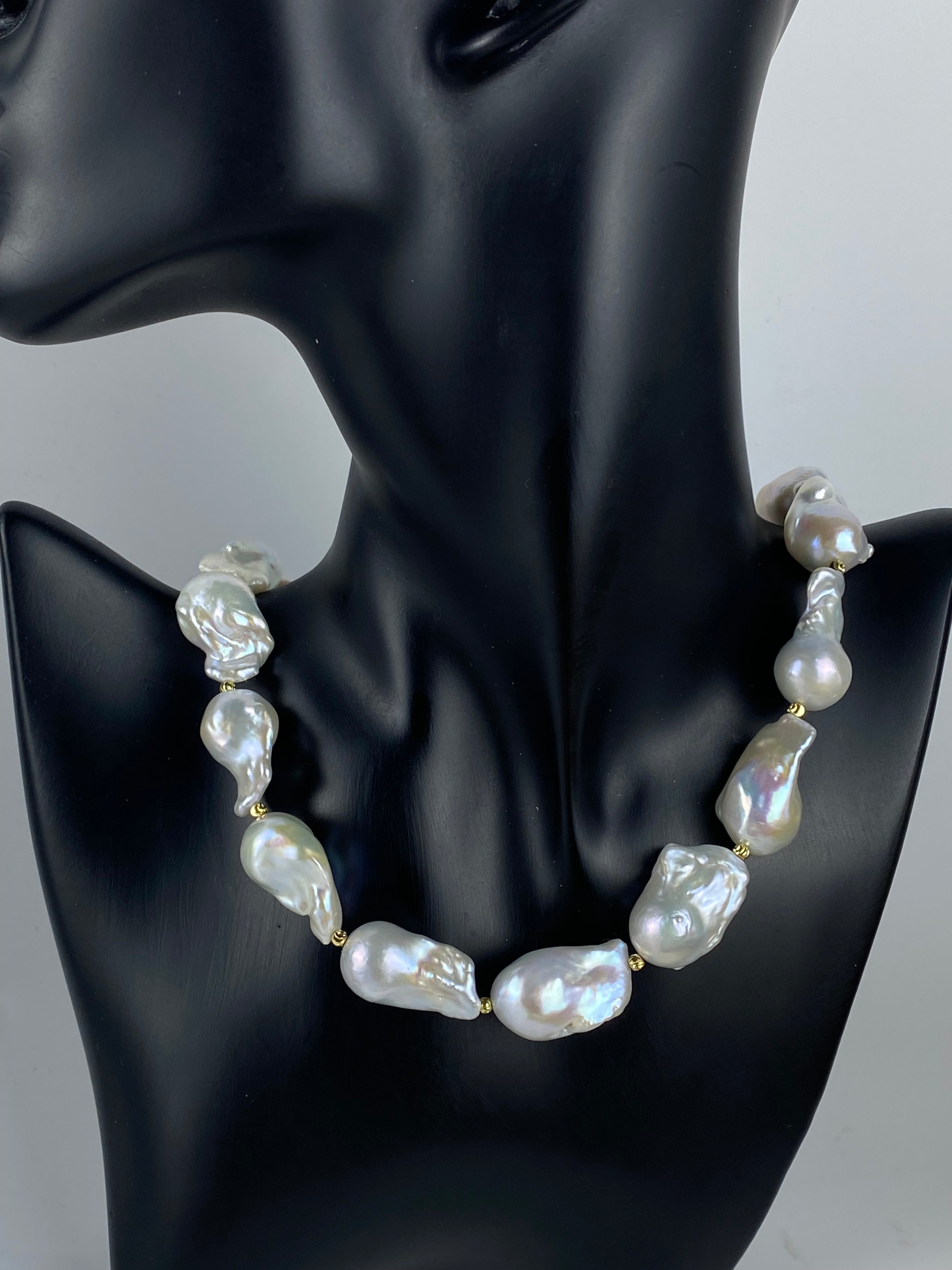 AAAAAA Baroque Freshwater Pearl Necklace – Statement Piece