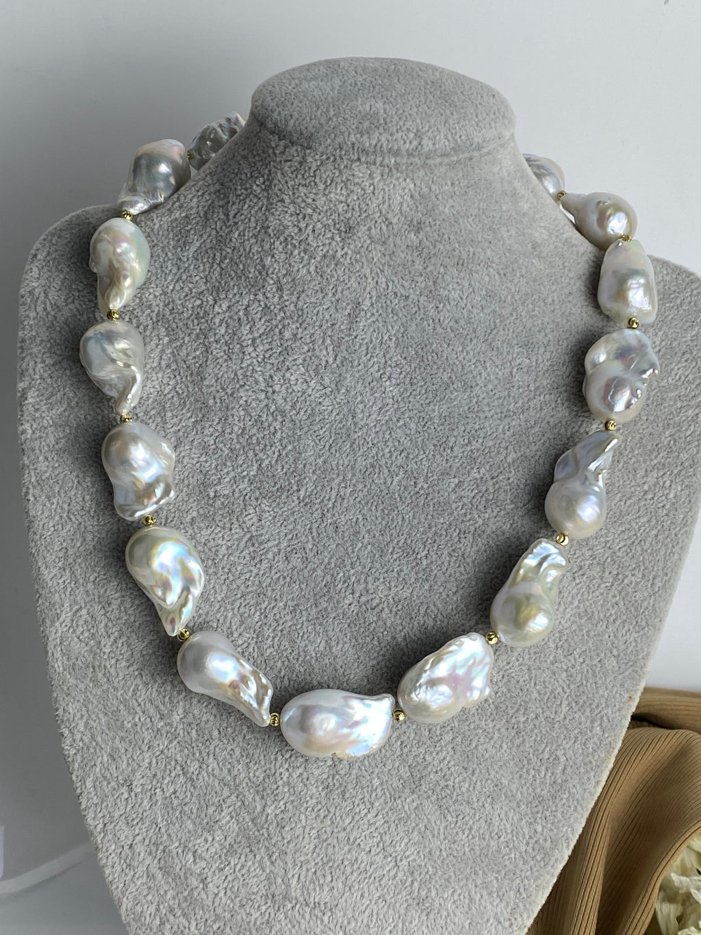 AAAAAA Baroque Freshwater Pearl Necklace – Statement Piece