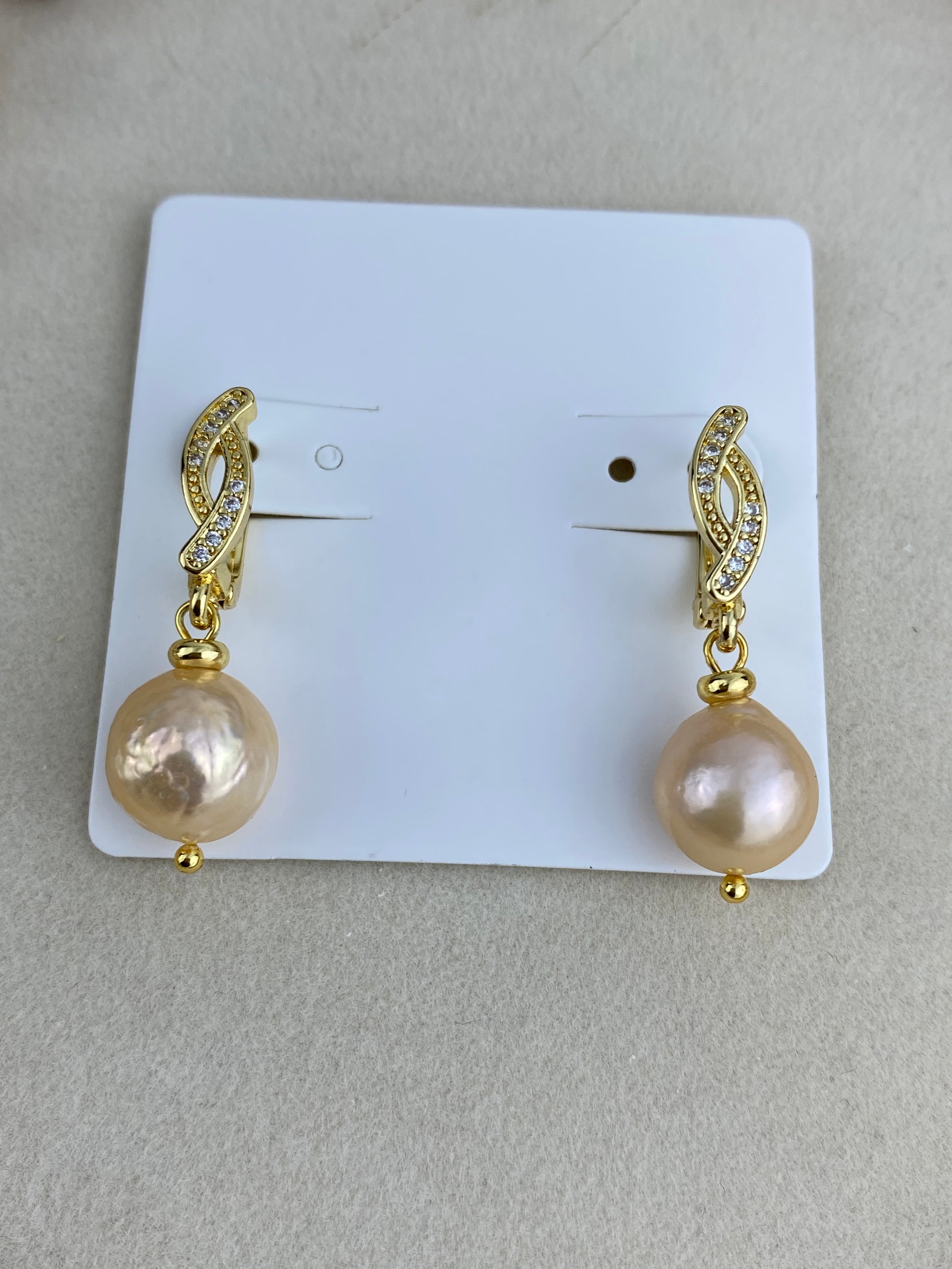 Candy Color Baroque Pearl Necklace & Earrings Set. Choker Necklace.