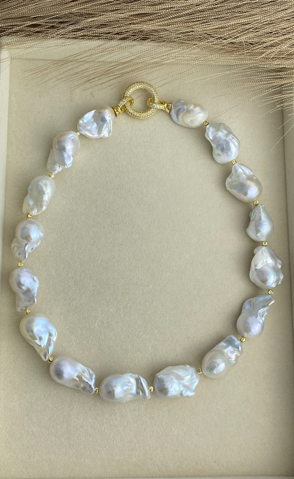 AAAAAA Baroque Freshwater Pearl Necklace – Statement Piece
