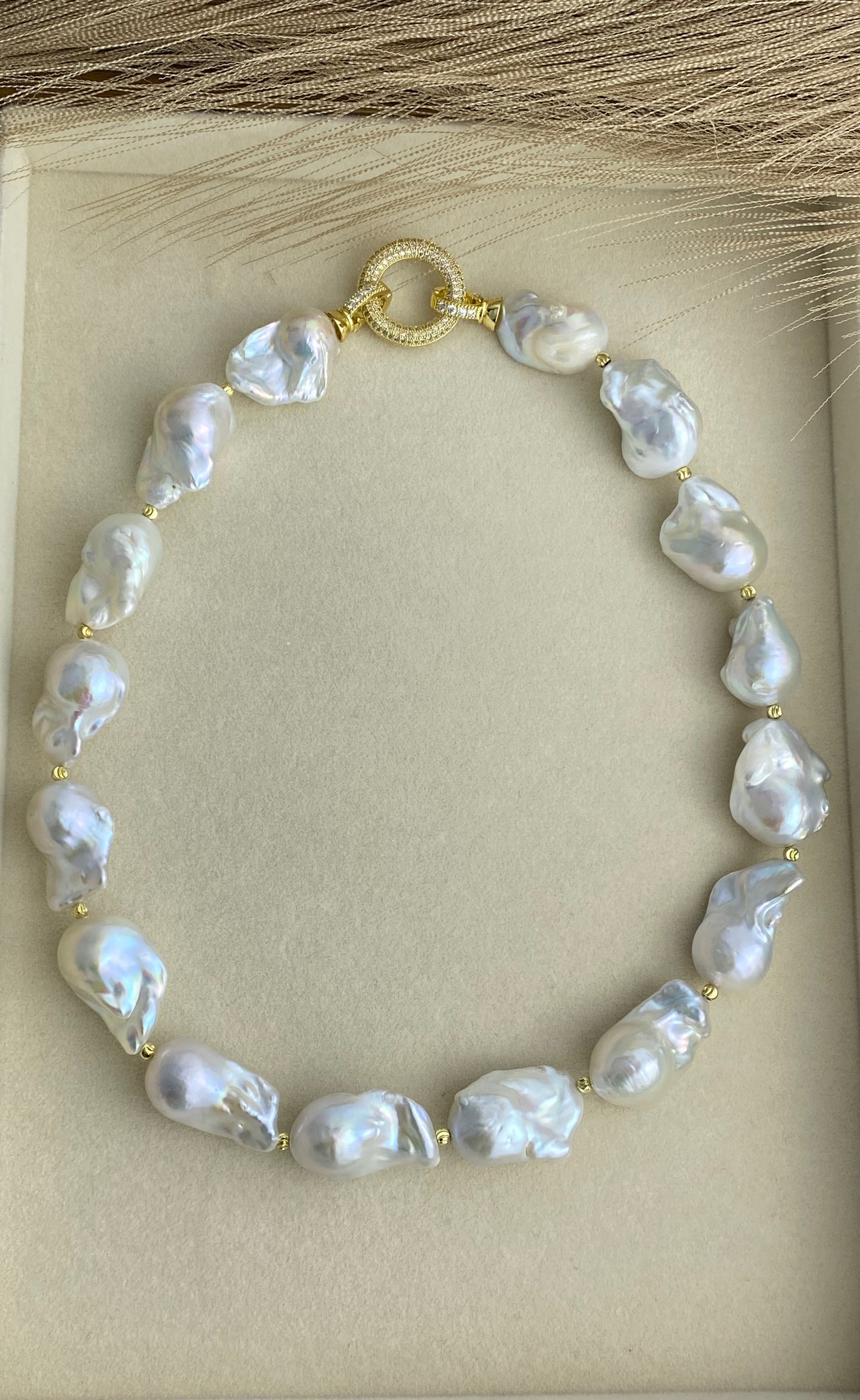 AAAAAA Baroque Freshwater Pearl Necklace – Statement Piece