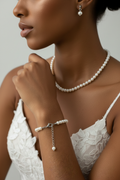 Pearl Jewelry Set – Necklace, Bracelet & Earrings