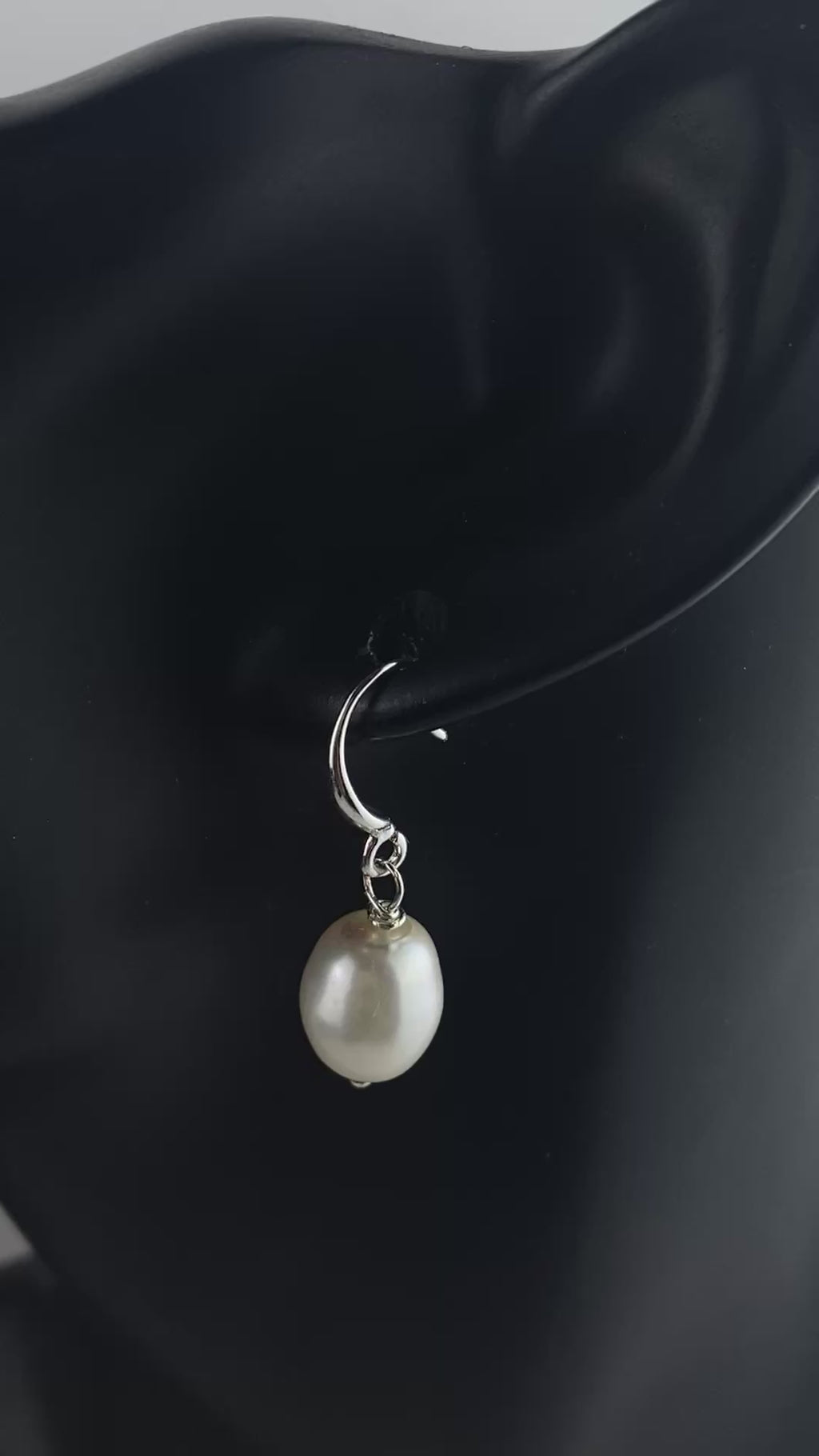 Freshwater Pearl Drop Earrings in 925 Sterling Silver